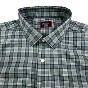 UNTUCKit Performance Shirt Mens XXL Green Plaid Lansbury Lightweight Stretch